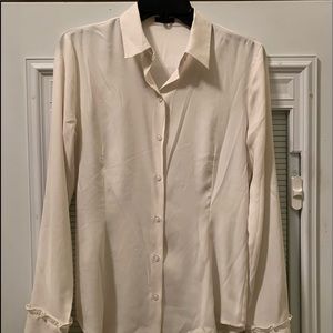 Ann Taylor button down silk blouse